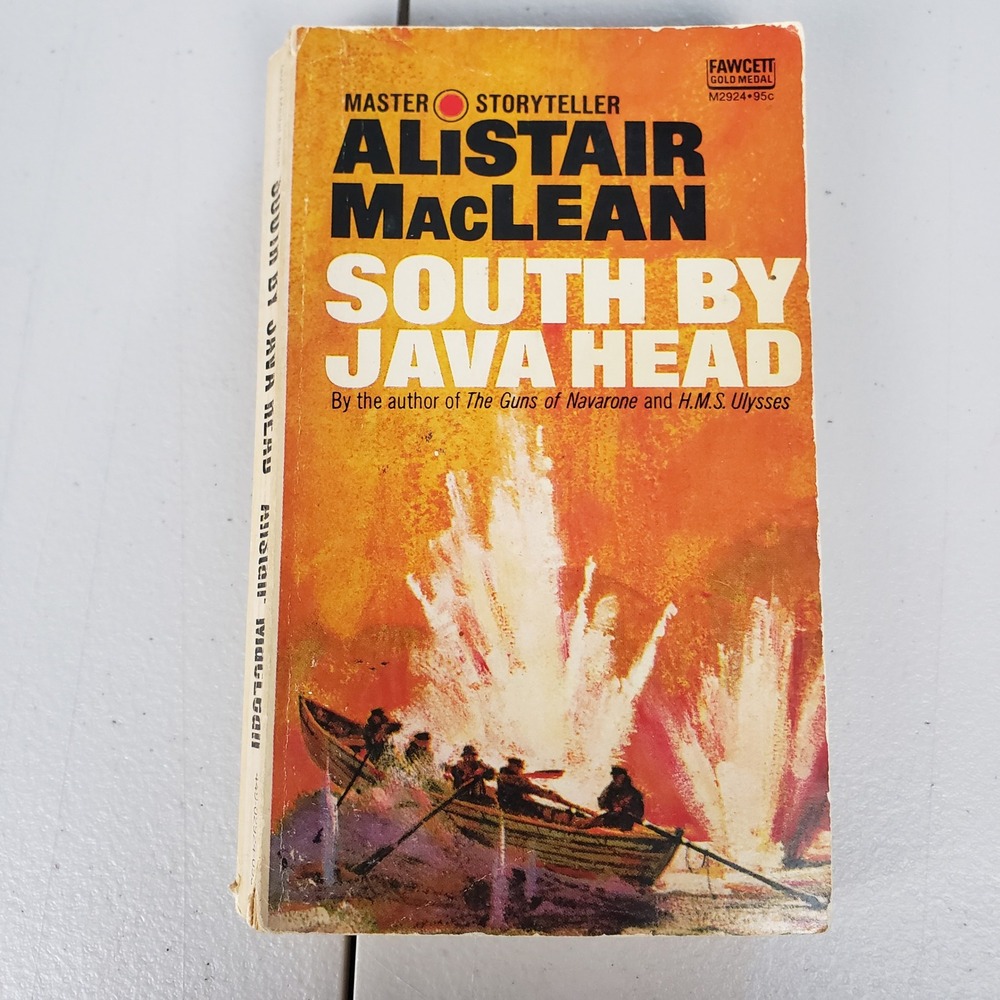 South By Java Head Alistair MacLean Vintage 1958 Fawcett Gold Medal Paperback